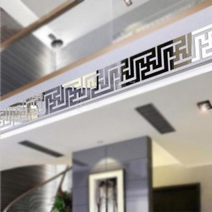 3d Mirror Wall Stickers Waistline Ceiling Wall Paper Border Home