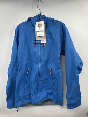 Bergens of Norway Eidfjord Jacket 5090 Size S Mens Dermizax Hooded Blue NWT