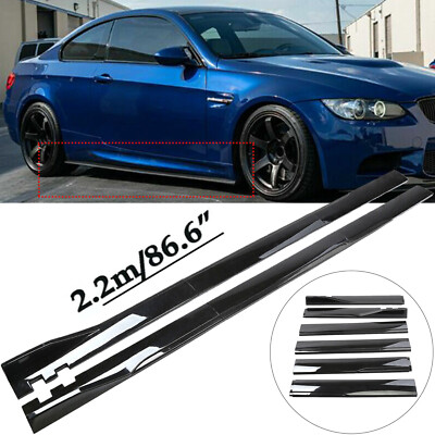 86.6'' Gloss Black Side Skirts Extention Body Kit For F30 F80 M3 E90 E92 E93