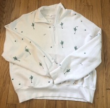 Lou Grey Palm Terry Zip Sweatshirt