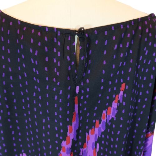 BOB MACKIE Wearable Art Lightweight Poncho Size 2X NWT Artsy Art To Wear - Picture 4 of 6
