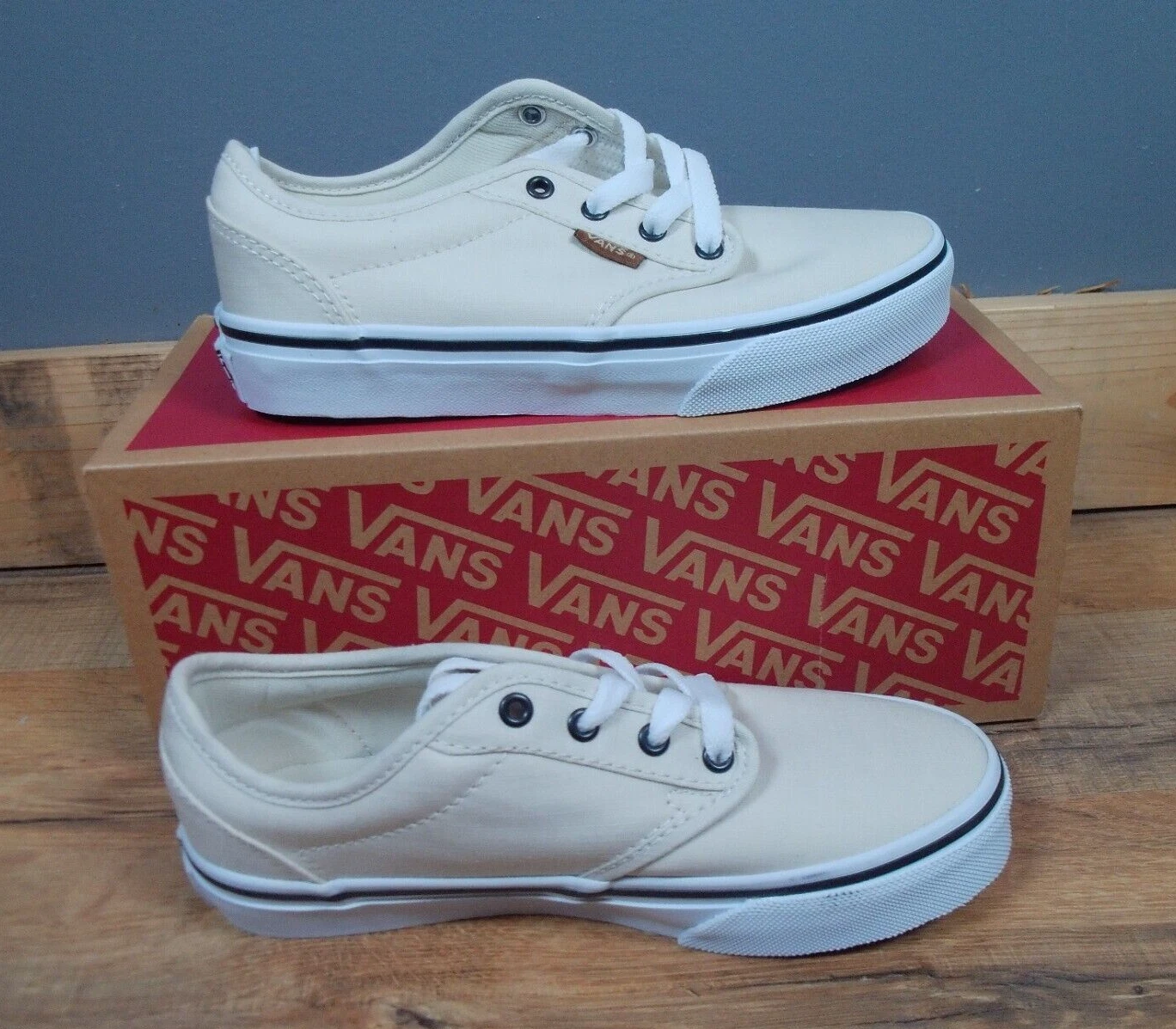 Scarpe Vans Youth Atwood beige tessuto tortora taglia 1 nuove con scatola