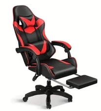 Gaming Chair, Backrest and Seat Height Adjustable Swivel Recliner Racing Office