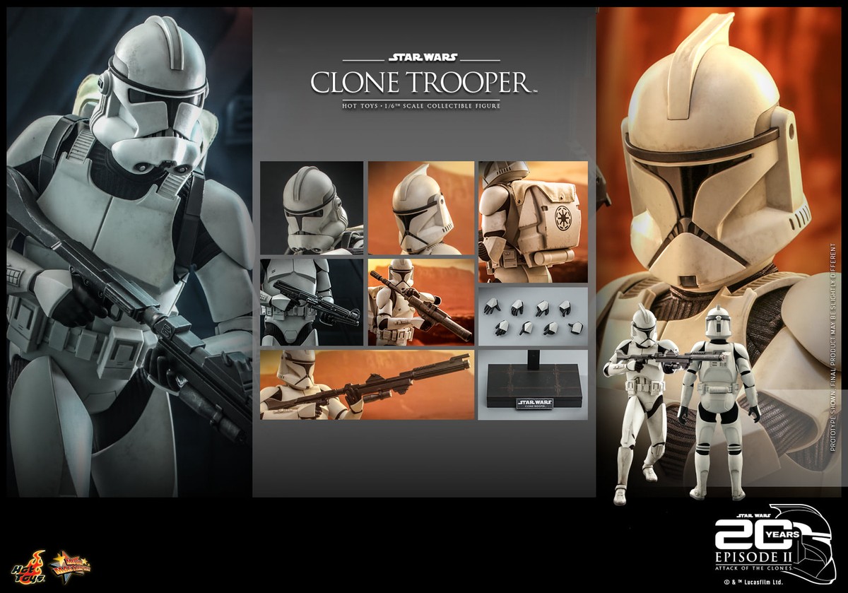 スターウォーズ　attack of the clones 1枚　SP ホイル New Hot Toys MMS647 STAR WARS II: ATTACK OF THE CLONES 1/6 CLONE