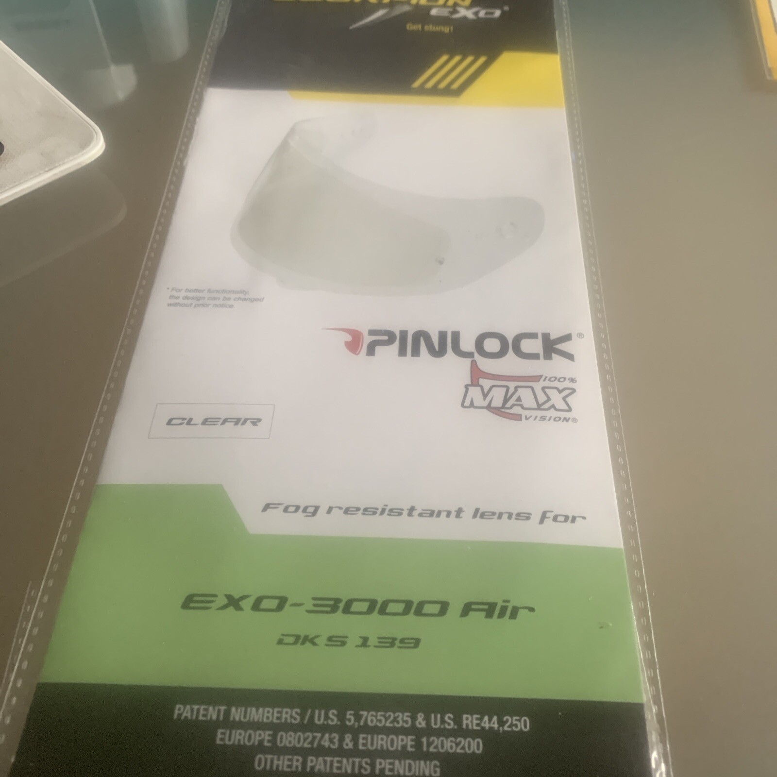 Pinlock DKS 139 film anti-buée pour rouler sous la pluie en Scorpion Exo-3000