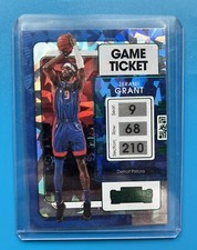 2021 Contenders Basketball Jerami Grant Game Ticket Green Cracked Ice