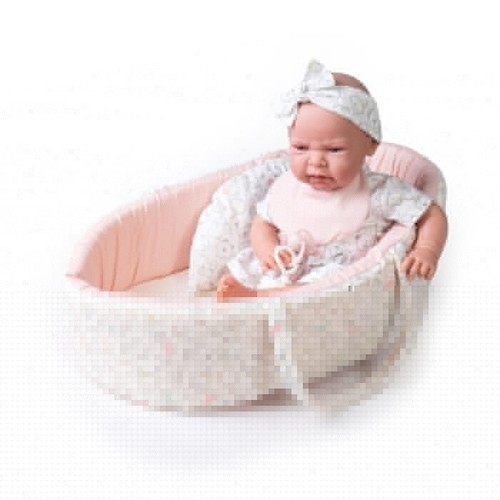 Antonio Juan Newborn Soft Bodied Spanish Baby Doll Lea with Carrycot, 42cm - Picture 4 of 4
