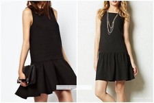 NEW S Anthropologie Mulligan Shift Black Dress By Maeve, Chic & Flattering RARE