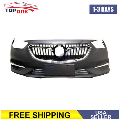 Front Bumper Set with Grille & Fog Light Cover For 18-20 Buick Regal