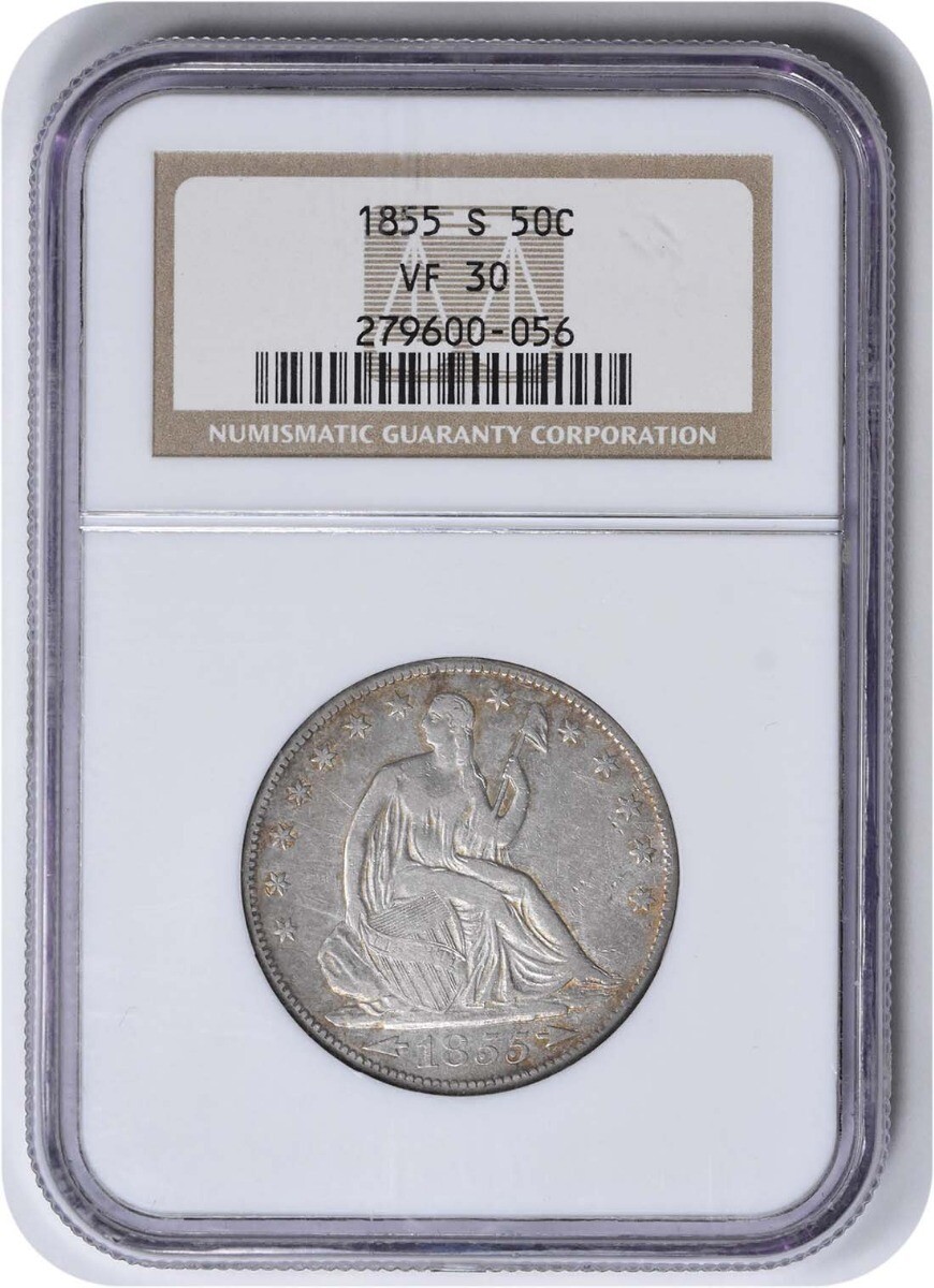 1855-S Liberty Seated Silver Half Dollar VF30 NGC | eBay