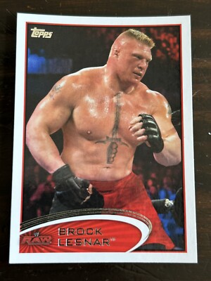 2012 Topps WWE Brock Lesnar Raw #5 Card 1B02