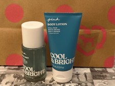 New 2023 Set Victoria's Secret Cool  Bright Travel Body Mist  Body Lotion     