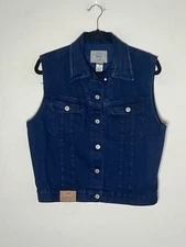 Vintage PS Gitano Jean Vest Women’s Medium Trucker Biker Western 90s Rocker