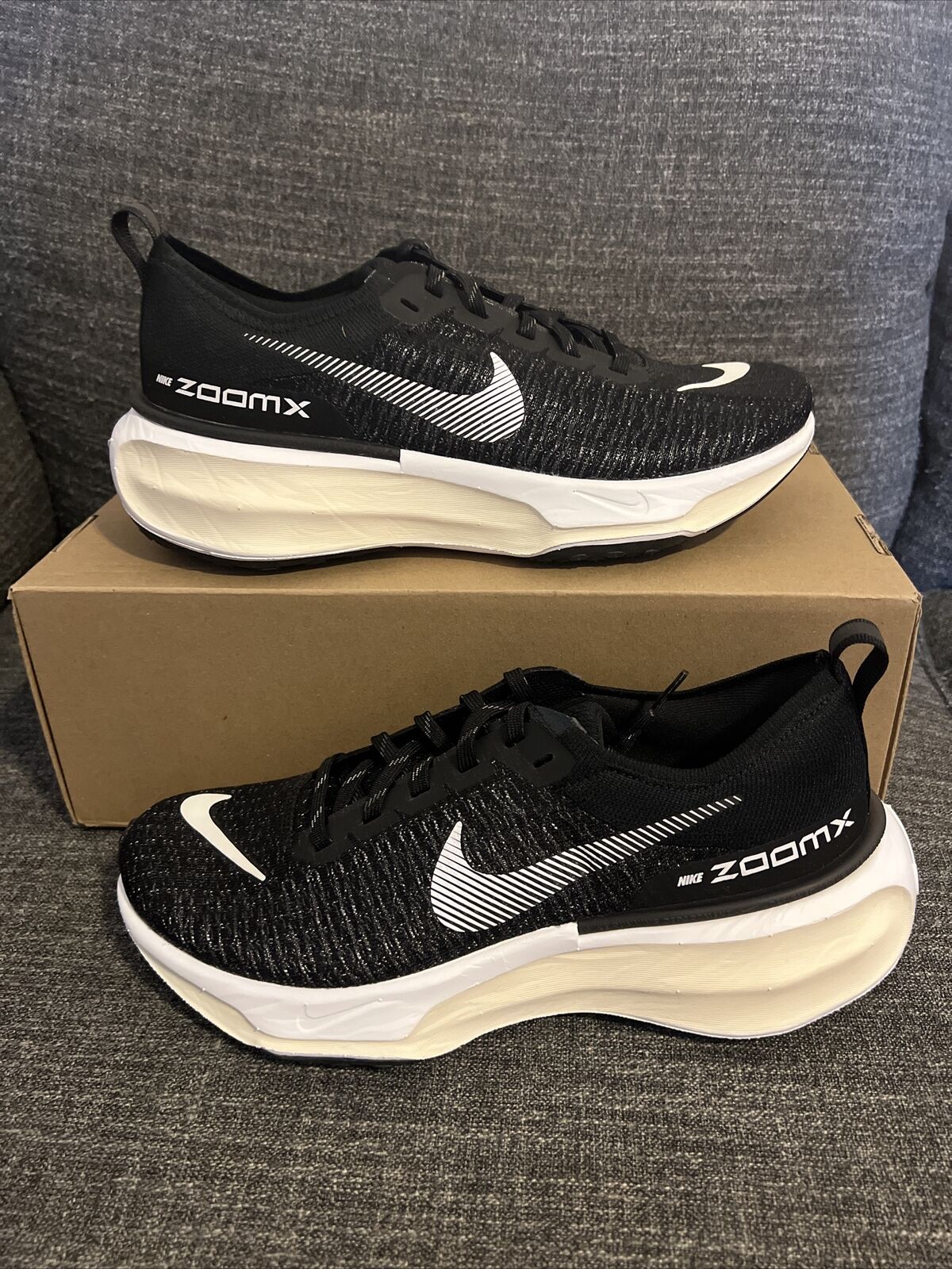 Nike ZoomX Invincible Run 3 FK Silver Black Men 10/11.5 Women Running  Dx5050-001