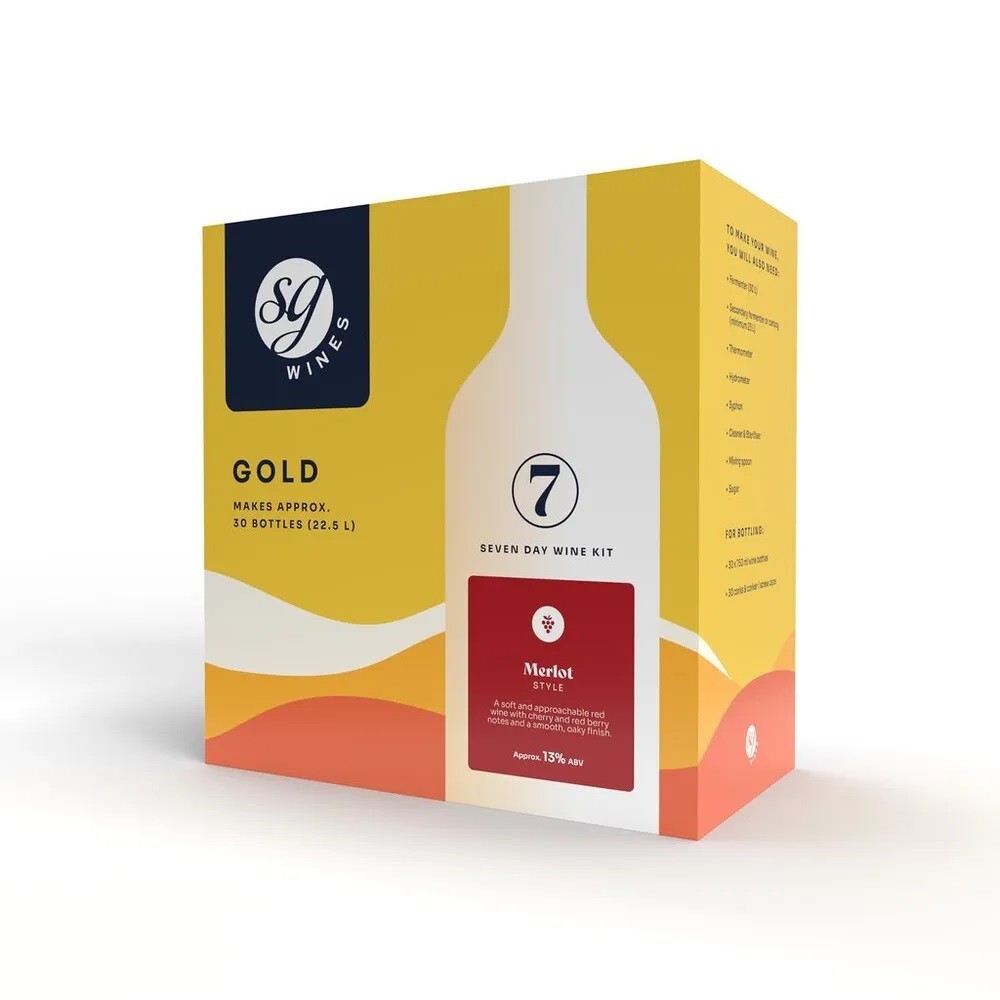 SG Wines Gold Merlot 30 Bottles Wine Kit Ingredients Kit Home Brew