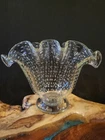 VINTAGE 1950's  CLEAR 6" MURANO GLASS BULLICANTE CONTROLLED BUBBLES B-003