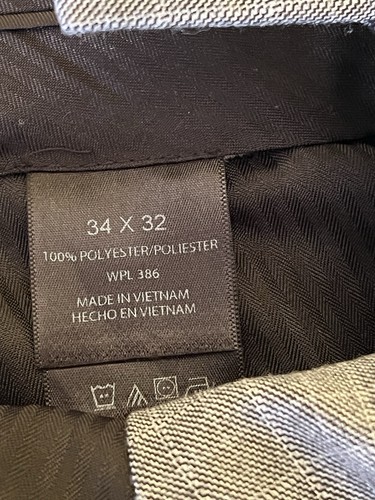 KENNETH COLE REACTION Men's Dress Pants | 34x32 (Gray Plaid) - Picture 3 of 3