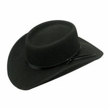 Twister Crushable Gambler Black Felt Wool Cowboy Hat 7211801