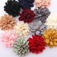 50pcs 6.2CM 2.4" Hair Flower For Hair Accessories Fabric Flowers For Head Wear