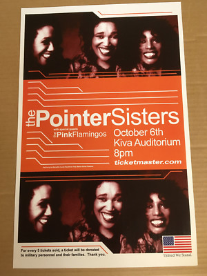 POINTER SISTERS PROMO Concert Gig TOUR THICK STOCK Poster 2003 New Mexico MINT 