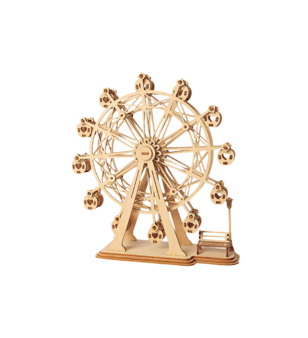 Ferris Wheel DIY Wooden Model Kit 3D - 120 Pieces - Fountasia NEW - Image 2