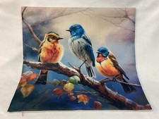 Birds Wildlife Nature Fall Leaves Linen Throw Pillow Cover Holiday Home Decor