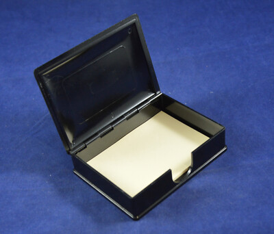 Vintage Old German Black Bakelite Note Card Holder Case ''Helit''