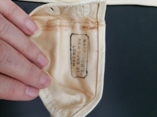 VTG Harborows Kid Leather Ivory Gloves Women Sz 7 Lined Supple 10" 2 Button - Picture 9 of 13