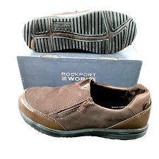 Rockport Works Steel Toe Shoe Size 11 M TRUSTRIDE Brown New Women's Work Shoe