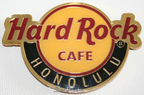 Hard Rock Cafe HONOLULU Hawaii Metal Magnet Classic Logo Licensed NEW - Picture 1 of 2