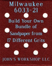 Build Your Own Bundle Milwaukee 6033-21 1/4 Sheet No-Slip Sandpaper - 17 Grits!