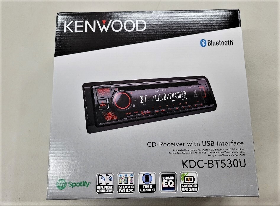Kenwood KDC-BT530U CD Receiver Built-in Bluetooth USB 2.5V 1 Preout ...