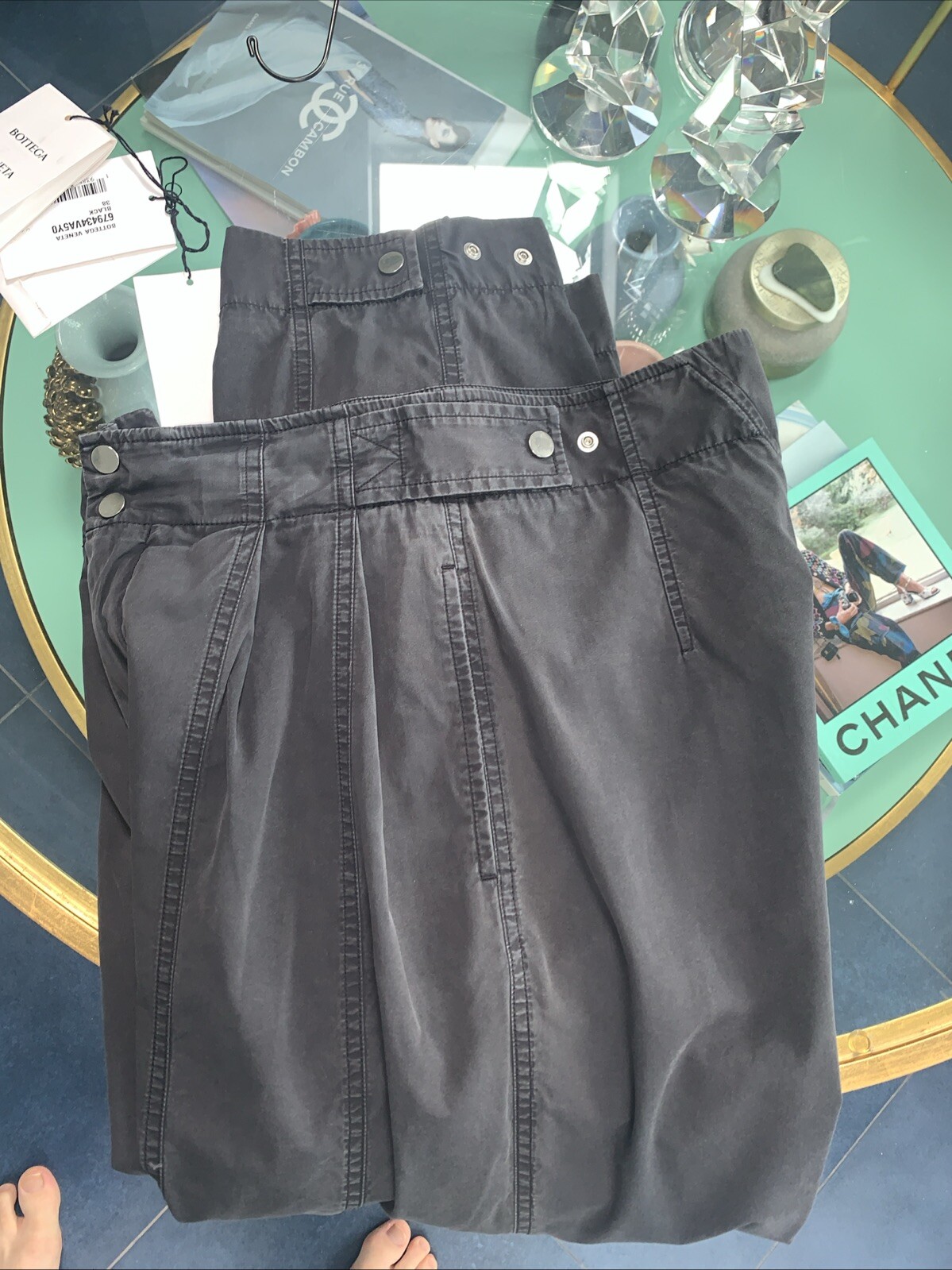 BOTTEGA VENETA Pleated cotton-blend wide-leg pants Size 38  $1200 thumbnail 19