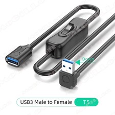 USB 3.0 Extension Cable with ON Off Switch Male to Female 3A Power Cord 1M