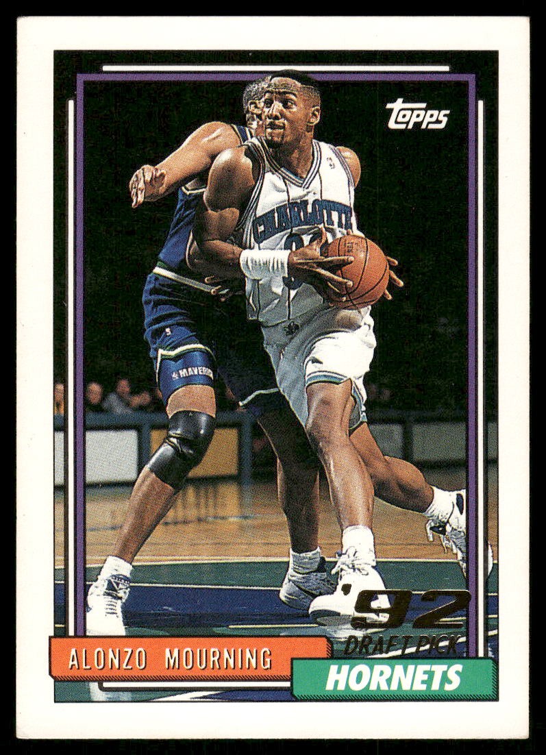 Alonzo Mourning 1992-93 Topps Charlotte Hornets #393 Near Mint or Better