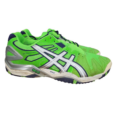 Asics Gel Resolution 5 Sneakers Mens 14 Green Pickleball Tennis Shoes E300Y *