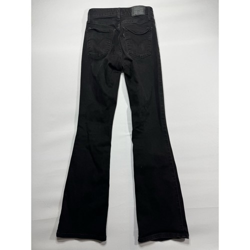 Levi's 725 Women's High Rise Bootcut Black Denim Jeans - Size 25x28.5 *READ* - Picture 2 of 7