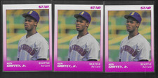 1989 STAR  GRIFFEY SEATTLE AD CARD PURPLE (3 COPIES)