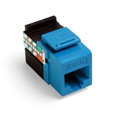 GigaMax 5E QuickPort Connector, Cat 5E, 25-Pack, 25 Pack, Blue