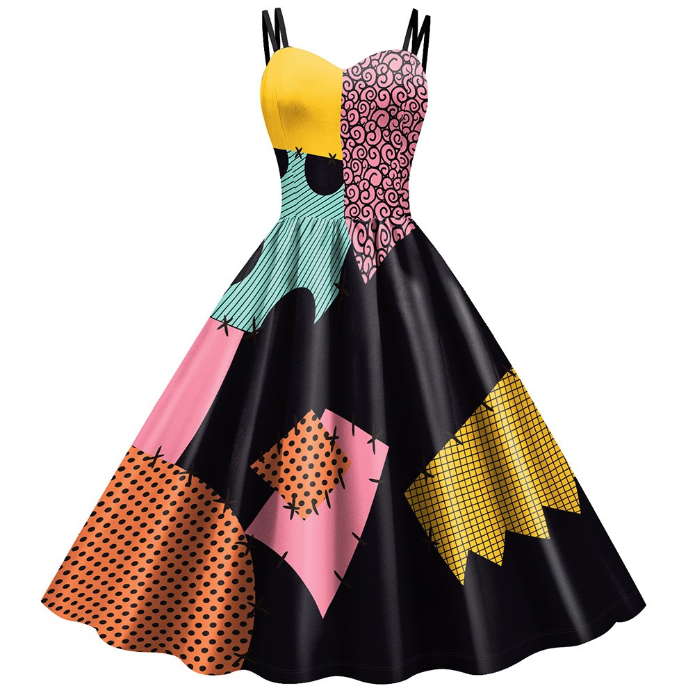 Vestido Disfraz Pesadilla Antes de Navidad Sally Cosplay