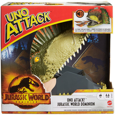 Mattel Games Uno Attack Jurassic World Domination Card Game For Kids Family