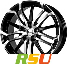 Brock B26 schwarz front-poliert 8.5x19" ET30 LK5 112 ML 66.6 Alufelgen 19 Zoll