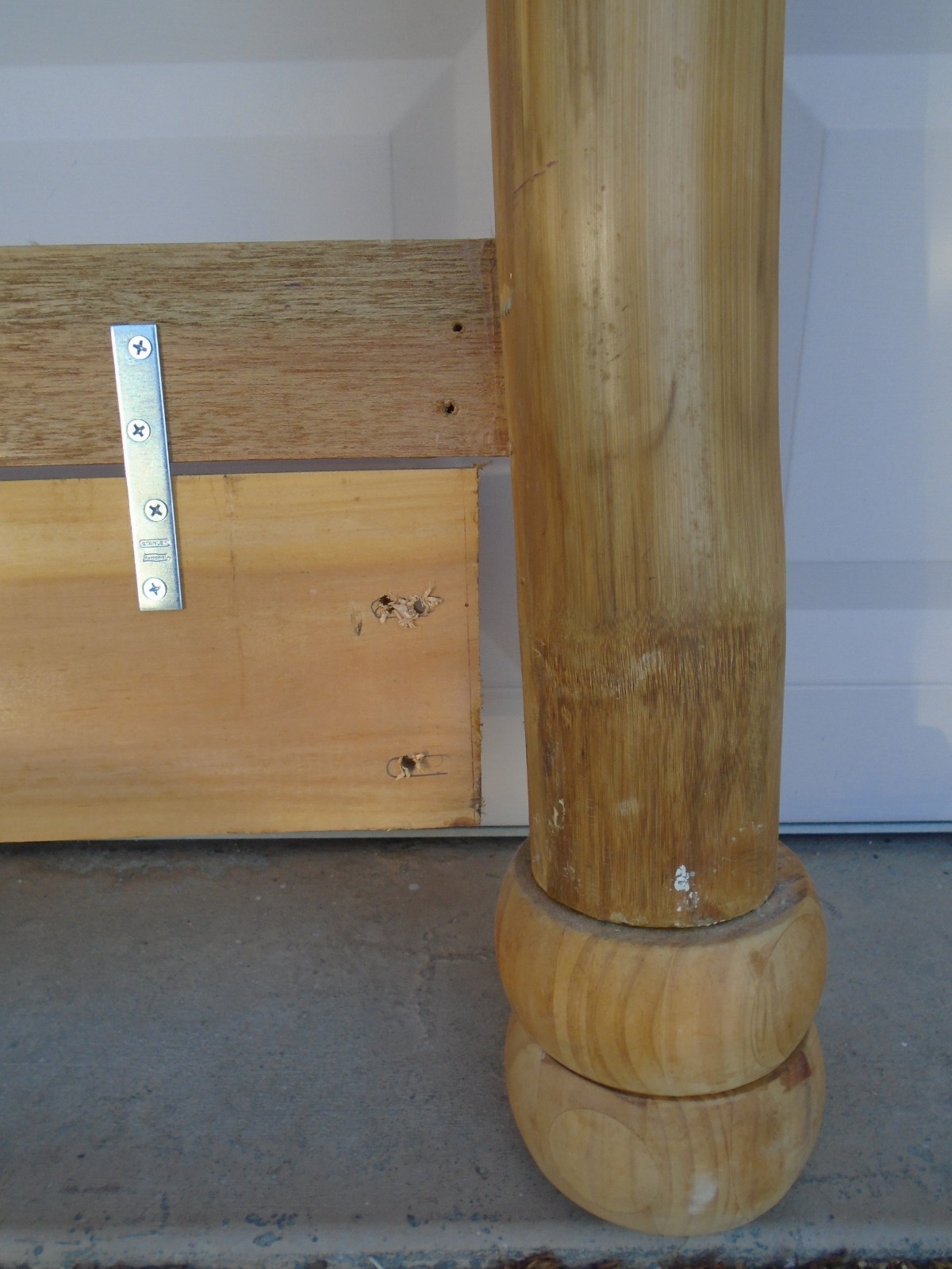 Thick Bamboo queen size Headboard Rattan West Indies British Colonial Boho Chic