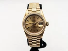 Vintage $25,000 ROLEX DATEJUST PRESIDENT Ladies 18k Yellow Gold Watch SERVICED