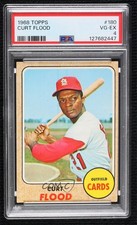 1968 Topps Curt Flood #180 PSA 4 sc2