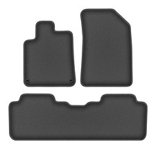 Premium Velours Fußmatten Set graphit 3 Teile für: Peugeot 407 2004-2011 Coupé, 