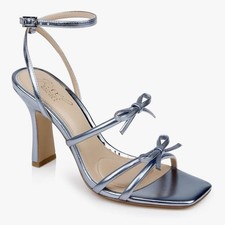 Jewel Badgley Mischka Kiyomi II Metallic Delicate Sandal with Bow Straps
