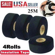 4Roll 82ft Car Wiring Loom Tape Adhesive Cloth Fabric Harness Insulation Tape