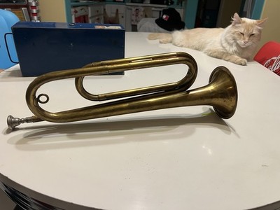 1930s Vintage Rexcraft Brass Bugle Boy Scouts of America w