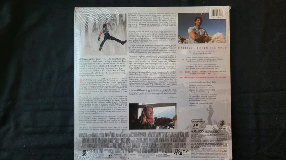 Cliffhanger Deluxe CAV Version Laserdisc Stallone New (Sealed) Foto 2 de 2